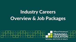 Industry Careers Overview amp Job Packages [upl. by Nylle]