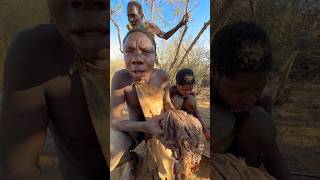 Were really hungryhadzabetribe africa food Hunter [upl. by Eanal]