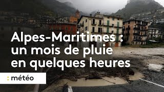 AlpesMaritimes  un mois de pluie en quelques heures [upl. by Geanine]