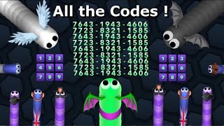 10 Slitherio CODES  ALL WORKING 20192020 [upl. by Faulkner]