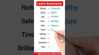 list of synonyms in English synonymsinenglish synonyms [upl. by Nairrot]