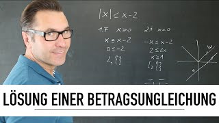 Was ist eine Betragsungleichung  Lösung einer Betragsungleichung  Zeichnerisch Lösung [upl. by Afatsuom428]