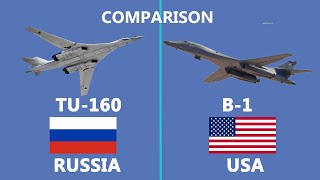 Comparison of two Bomber Aircraft Russian Built Tu 160 and American Built B1 lancer [upl. by Hallee]