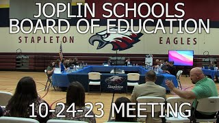 Joplin Schools Board of Education 102423 [upl. by Glynn]