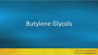 Pronunciation of the words quotButylene Glycolsquot [upl. by Tull]