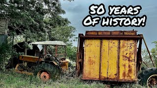 Will it START 50yr Old Tractor Haul Out Machine SITTING for YEARS [upl. by Enelrahc795]