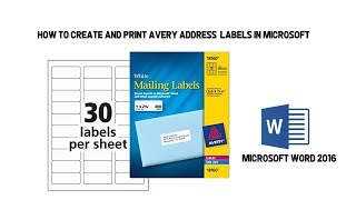 How to create and print Avery address labels in Microsoft Word [upl. by Vaclav707]