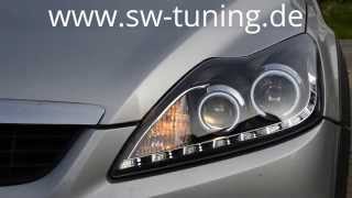 Einbauvideo SWCCFL Scheinwerfer Ford Focus Mk2 DA3 Facelift SWTuning [upl. by Anayaran]