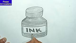 How to draw inkpot step by step [upl. by Eirelav371]