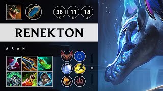 Renekton ARAM Quadra Kill Dominating  EUW Grandmaster Patch 1422 [upl. by Madigan333]