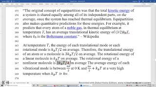 31 8 Equipartition Theorem [upl. by Fanechka824]