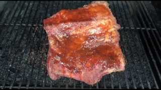 How to smoke a brisket on a trager smoker grill [upl. by Atiluj]