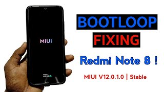 Redmi Note 8 Bootloop Problem Fix   MIUI 12 Updates  How To Fix BOOTLOOP Redmi Mobiles   Dot SM [upl. by Santa]