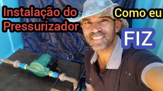 Instalação do pressurizador como ele faz [upl. by Cohligan]