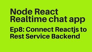 Ep8 Connect Reactjs to Rest Service Backend Api [upl. by Arella]