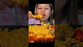 fattiest pork with chicken biryani mukbang pork eatingasmr porkbelly asmr eating chicken [upl. by Annmaria]