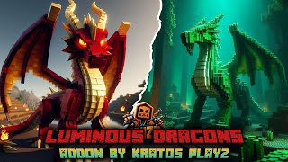 Epic Adventures Mod for MCPE  Luminous Dragons Addon Tameable  Minecraft Pe Mod and Addon [upl. by Osnofledi]