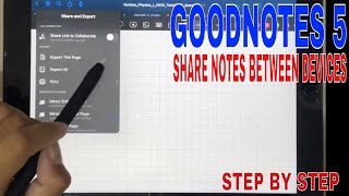 ✅ How To Share Notes Between Devices In Goodnotes 5🔴 [upl. by Aranat]