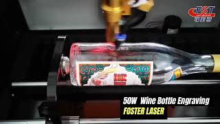 co2 laser engraving machine 4060 engraving glass bottles [upl. by Lenes]