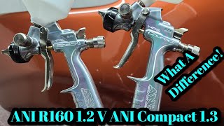 ANI R160 12 v ANI Compact 13 Mini Spray Guns For Clear Coat LVLP [upl. by Jutta]