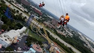 Texas Skyscreamer HD POV Six Flags Over Texas [upl. by Zoilla661]