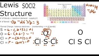 SOCl2 Lewis Structure Thionyl chloride [upl. by Lubbi633]