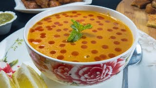 Turkish Lentil Soup Recipe Suzme Mercimek Corbasi [upl. by Gordie]