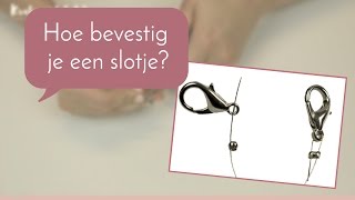 Sieraden maken met Kralenwinkel Online  slotje vastmaken [upl. by Nosnehpets874]