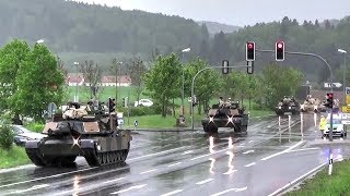 US Tanks amp Howitzers Passing Through German Town [upl. by Verena131]