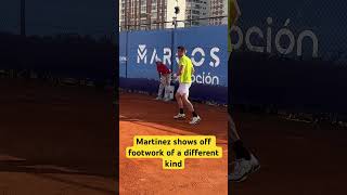 Pedro Martinez shows off footwork of a different kind vs Arthur Gea at Valencia Challenger 2024 [upl. by Quentin]