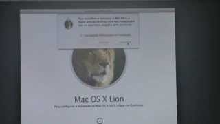 Erro Instalação MAC OS X Lion 107  MacbookPro [upl. by Mussman420]