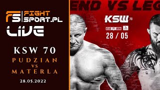 KSW 70 PUDZIAN VS MATERLA  LIVE LAJW RELACJA DYSKUSJA [upl. by Grannie]