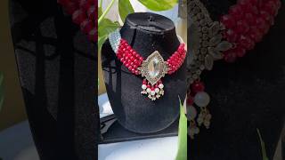 DIY heavy Kundan necklace 🤩youtubeshorts jewelerymakingathome [upl. by Wandie496]