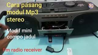 Modif mini compo polytron amp cara pasang modul Mp3 [upl. by Rebeca511]