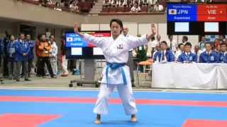 Kiyou Shimizu  Suparimpei  Asian Karate Championships 2015 [upl. by Niliac]