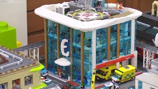 Custom LEGO Hospital full detailed tour 🏥 🚑 [upl. by Cantlon]