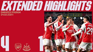 EXTENDED HIGHLIGHTS  Arsenal vs Newcastle United 41  All goals saves skills amp more [upl. by Ran]