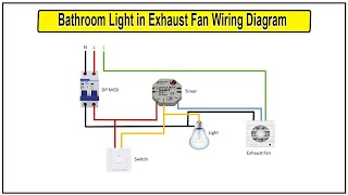 How to Make Bathroom Light in Exhaust Fan Wiring Diagram  Exhaust fan wiring connection [upl. by Ayotas]