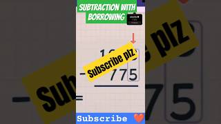 Subtraction with borrowing number [upl. by Oned]