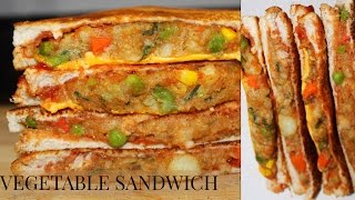 VEGETABLE SANDWICH RECIPE INDIAN STYLEHOW TO MAKE MIXED VEGETABLE SANDWICH [upl. by Guerin]