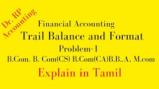 Trial Balance Problem and Formate Explaination [upl. by Combes868]