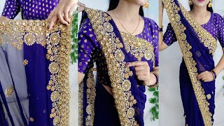 Heavy Work Saree Wearing This way perfectlyHow to drap Heavy work SareeSaridraping Saundaryaa [upl. by Otter]