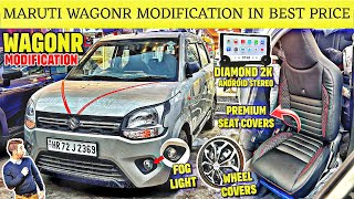 WAGON R MODIFICATION ✅ BASE TO TOP 🔥 PREMIUM SEAT COVER INSTALLED 🤯 KAROL BAGH ✅ [upl. by Dewhurst413]