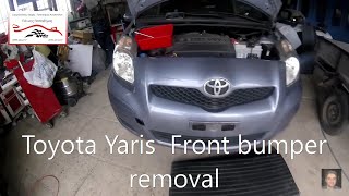 Toyota Yaris 20052013 Front bumper removal [upl. by Ossy]