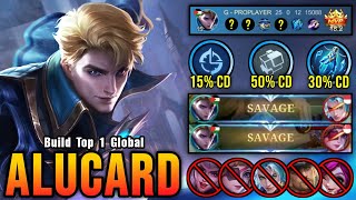 2x SAVAGE Alucard Best Build and Emblem 100 IMMORTAL  Build Top 1 Global Alucard  MLBB [upl. by Ymmak]