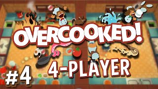 Overcooked  4  Versus Mode 4 Player Overcooked Coop Gameplay [upl. by Knipe504]