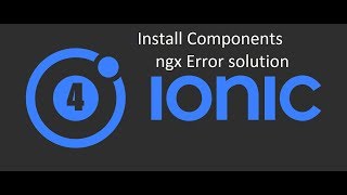 Como importar componentes IONIC 4  ngx Error Solution [upl. by Adnilec694]