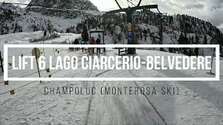 Champoluc Lift 6 Lago CiarcerioBelvedere [upl. by Tyree]