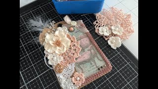 SCRAP TAG Graphic45 Shabby Napperons Fleurs au Crochet [upl. by Trever358]