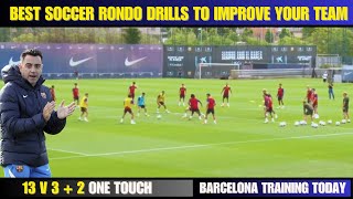 Best Soccer Rondo Drills to IMPROVE Your Team  FC Barcelona [upl. by Chobot]